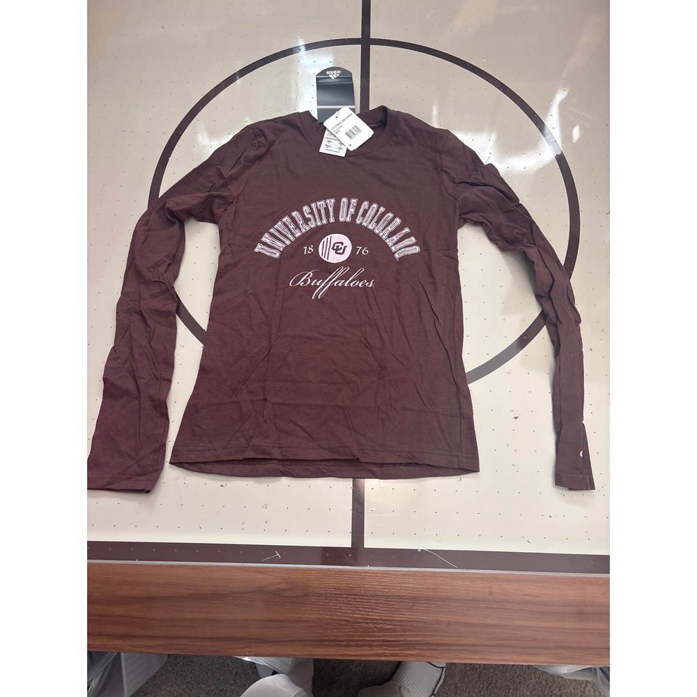 110 Adidas University of Colorado Buffaloes Long Sleeve Brown Womens Medium